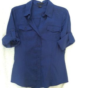 Theory Fitted Rolled-sleeves Shirt